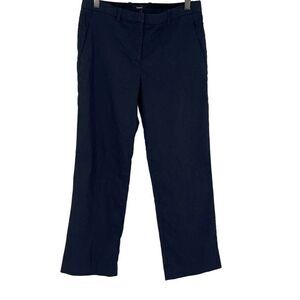 Theory Womens Dress Pants Straight Leg Slacks‎ Lined Stretch Navy Blue Size 2
